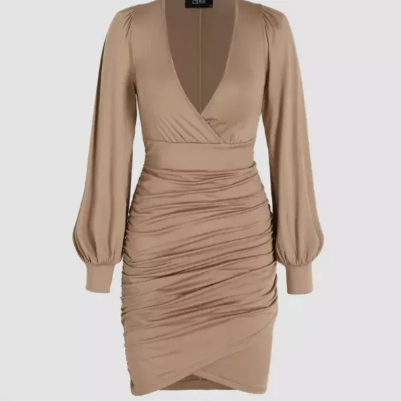 Cider Dresses | Gold Wrap Dress from Cider. Measurements Are Listed in Pics. Size Large. | Color: Gold | Size: L | Jknic1024's Closet